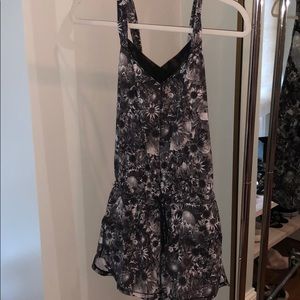 Lululemon black and white floral romper